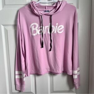 3/25$💥 Barbie pink hoodie shirt long sleeve oversize small women top sweater